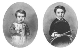 Gustave Caillebotte as a child. (L) 1849, (R) 1853.
